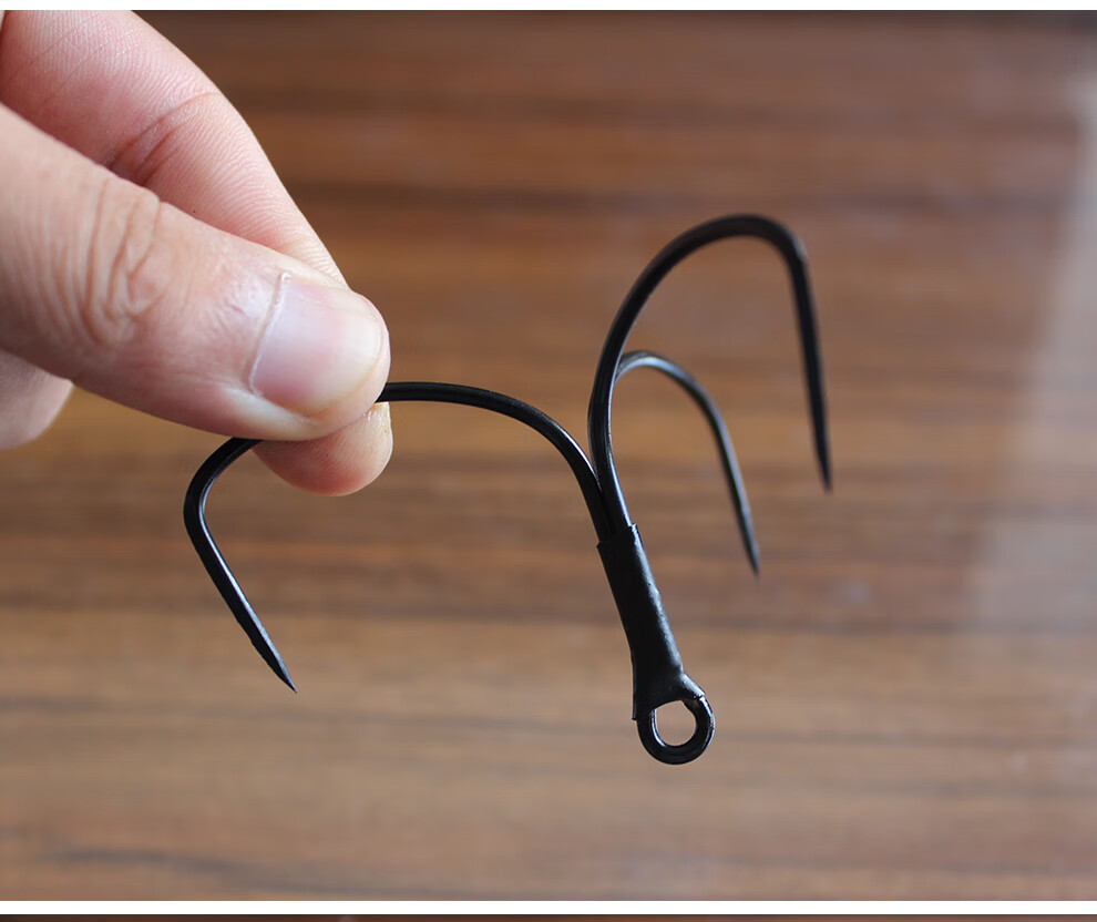 海钓船钓锚钩锚鱼钩越南锚钩削尖手工研磨三锚钩无倒刺冰钓冬钓三本钩