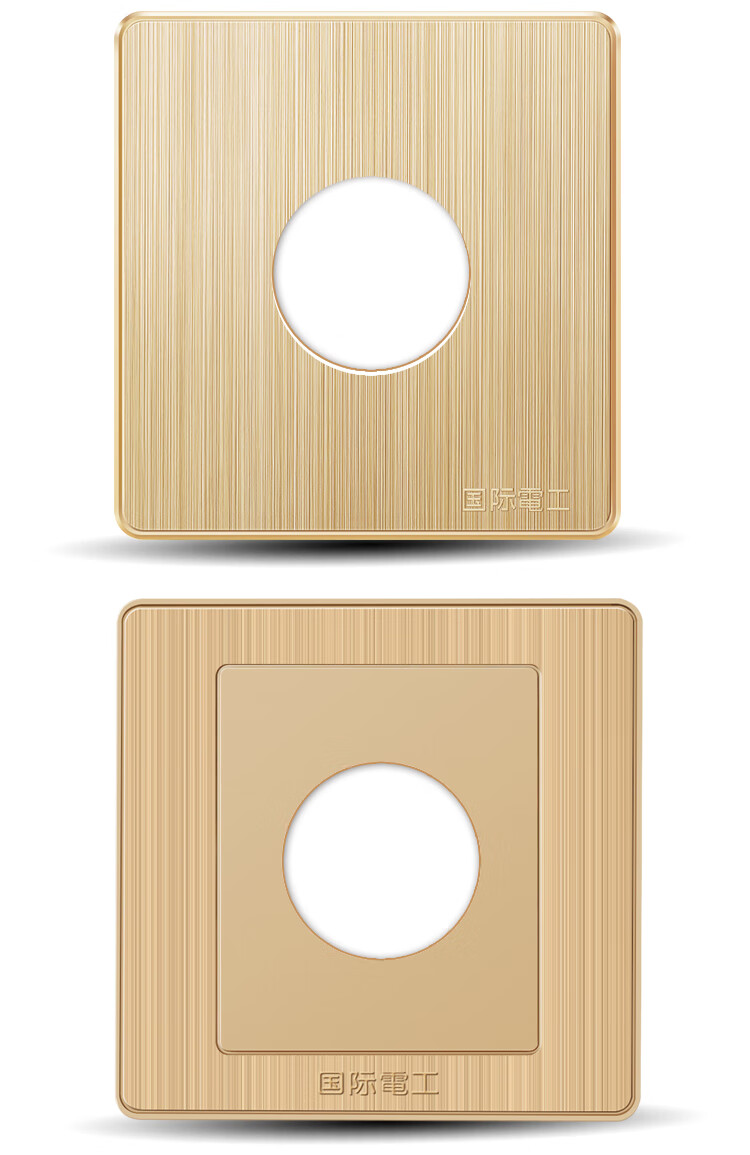 开关插座家用86型墙壁出线孔穿线孔带圆孔进出空心白面板 大板深空灰