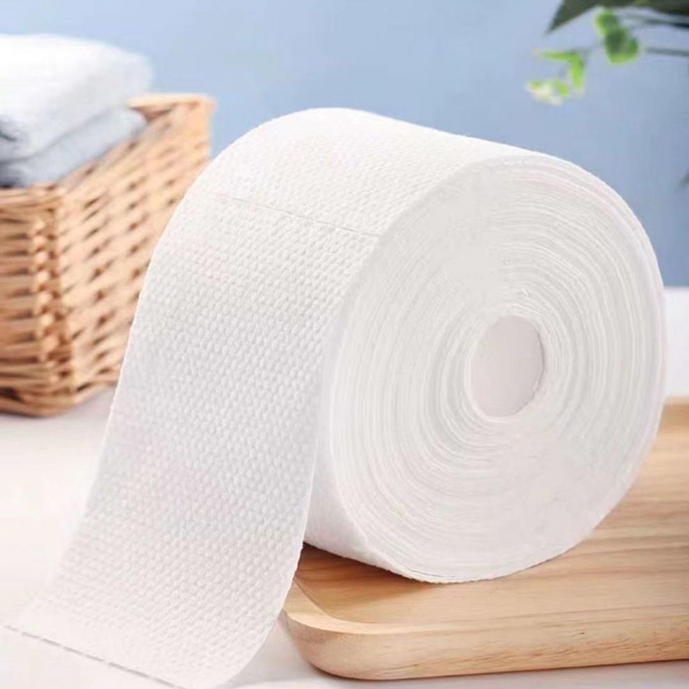 卷一次性洗脸巾女士纯棉洁面巾美容院洗面巾卸妆棉棉柔巾擦脸 精装四