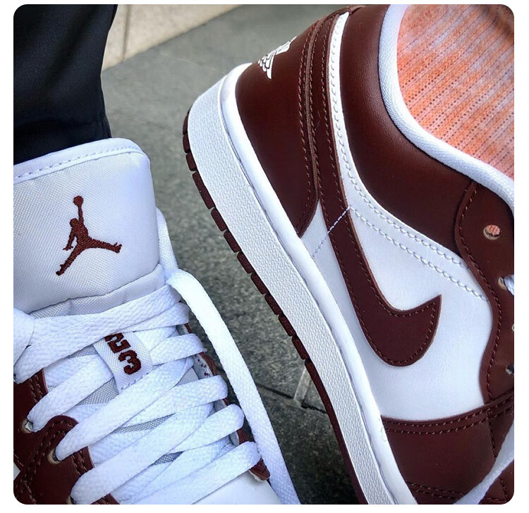 【官方自营旗舰店】air jordan aj1 low 深酒红女款低帮休闲运动篮球