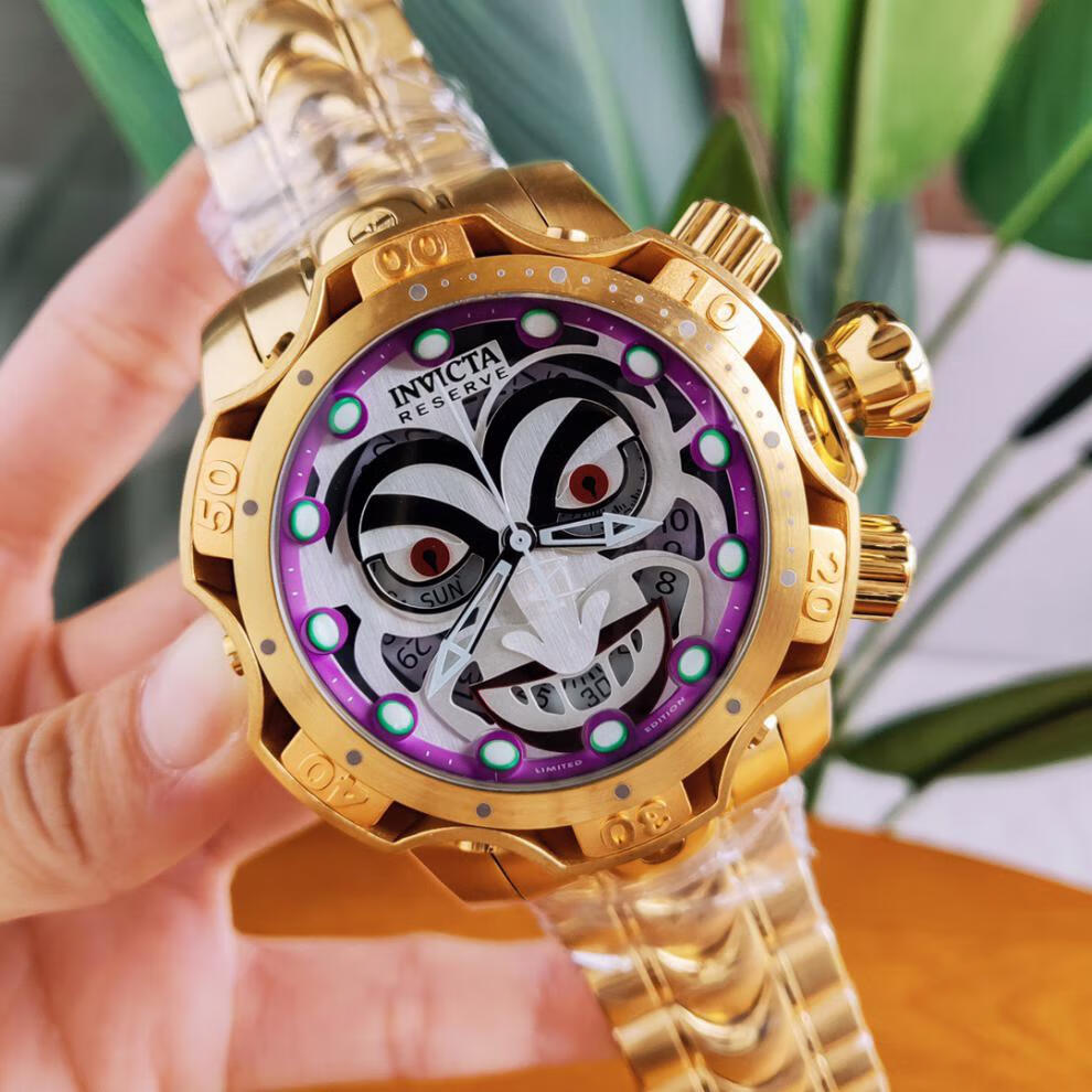 因维克塔小丑联名手表因维克塔invicta joker dc漫威联名小丑防水男士