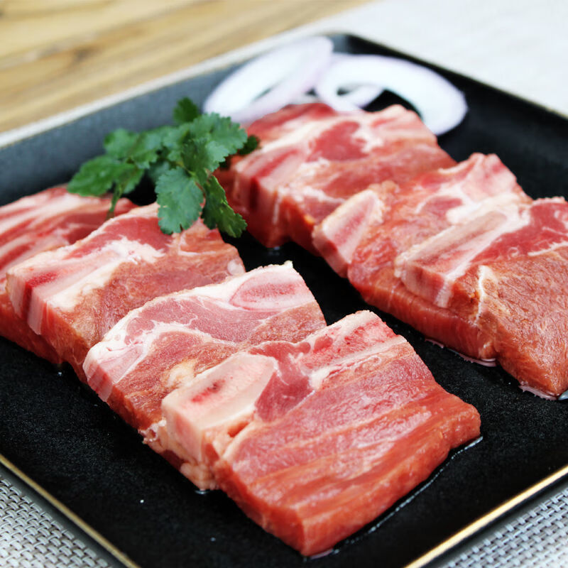 新鲜黑椒牛仔骨半成品煎烤佳品厂家直销新鲜现杀已腌制商用批发牛仔骨