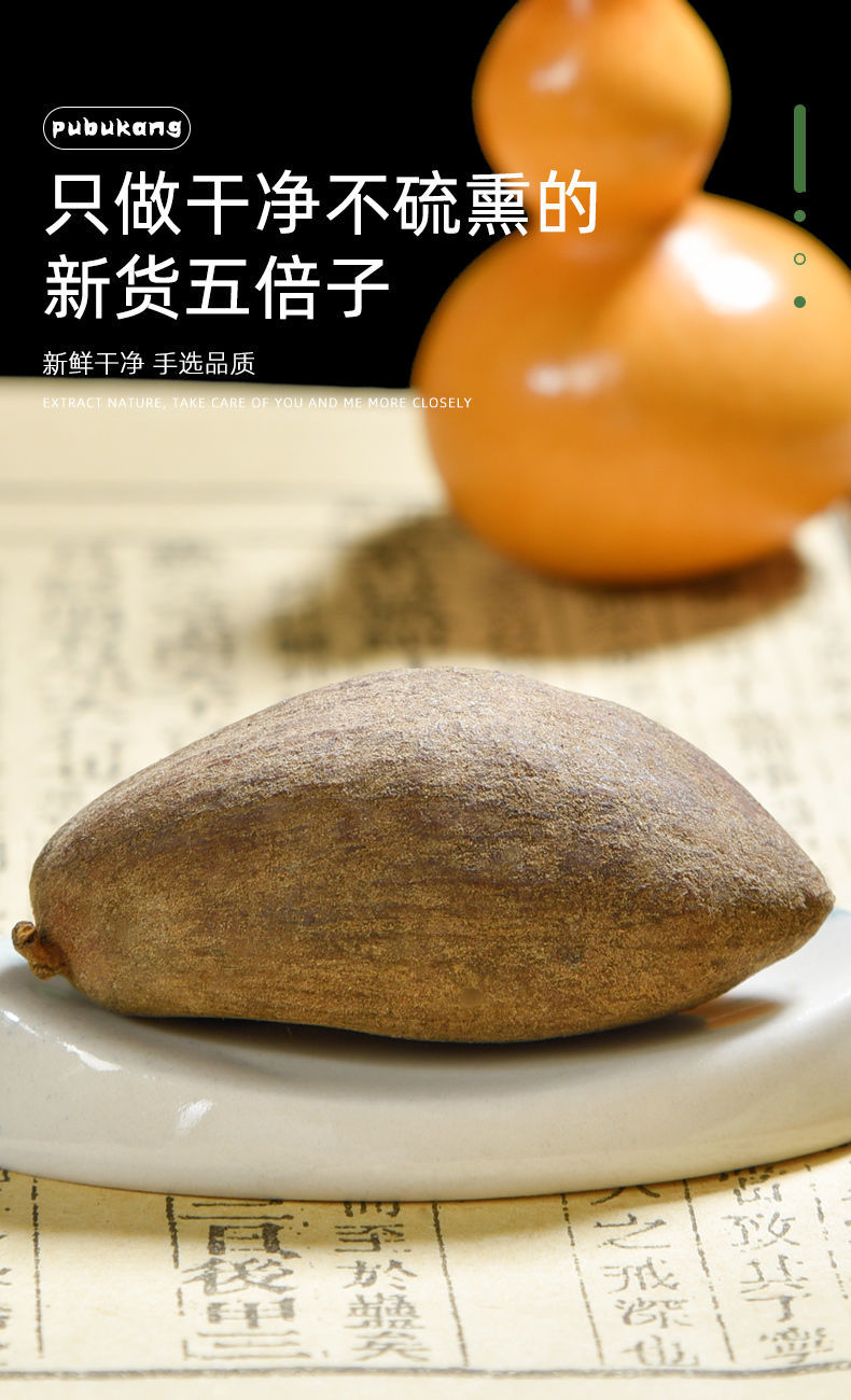 北京同仁堂原料五倍子籽500g降低敏感度中草药散装中药材 内廷上用