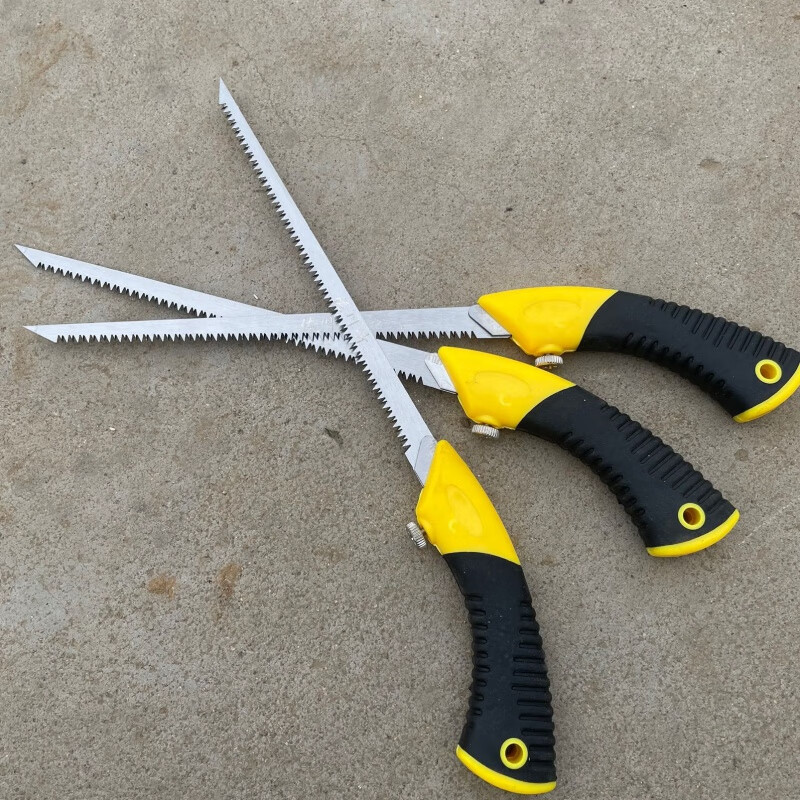 劲诚锰钢鸡尾锯小手锯园林锯 进口钢加厚黄塑柄鸡尾锯 精品特锋利一把