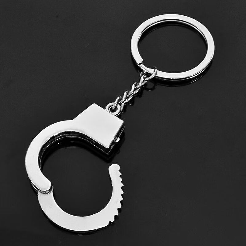 不舍天真警察手铐玩具金属创意个性迷你拇指玩具手铐金属钥匙扣车用