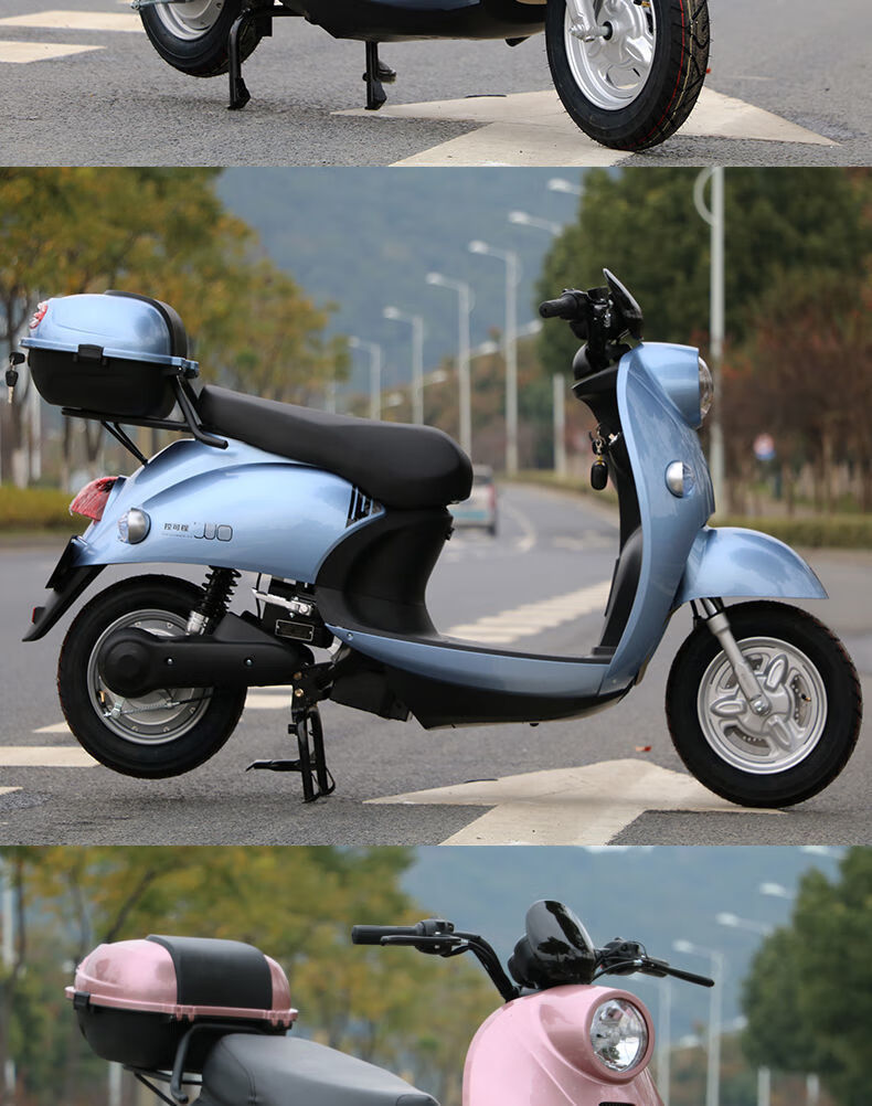 新款小龟王电动车60v男女双人电瓶车72v成人代步电摩白色60v20a5块