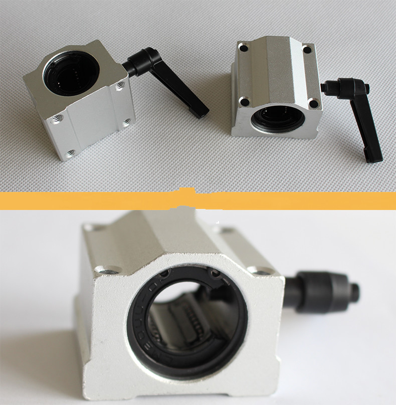 sc箱式直线光轴锁紧滑块松紧调整型导轨滑轨轴承上侧锁式860定制sc16