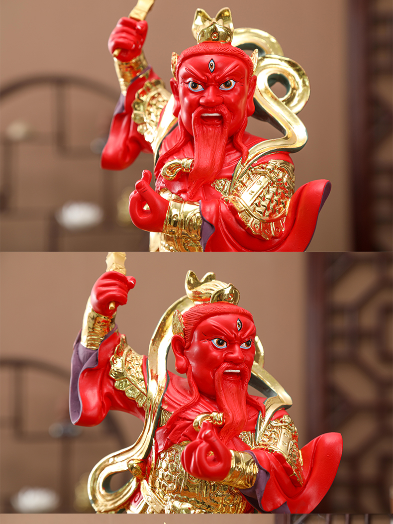 供奉家用王灵官神像树脂摆件降魔之神火神道教护法王恶王天君佛像 12