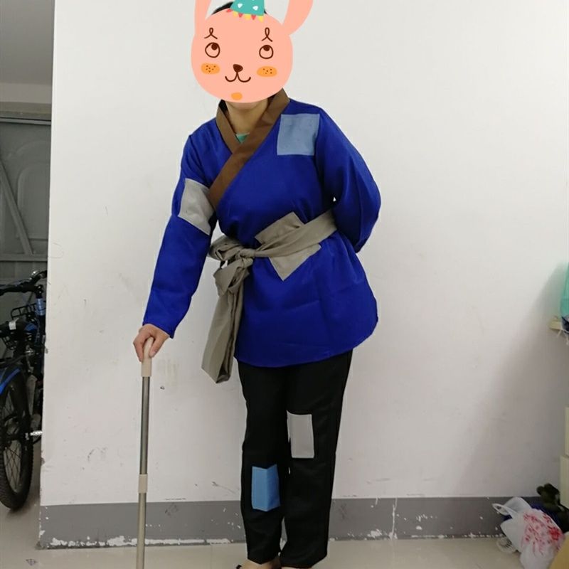 叫花子服装乞丐服套装古代丐帮要饭衣服补丁演出服破烂古装搞笑女sn