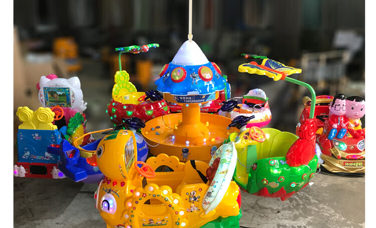 广场夜市儿童旋转木马游乐场摇摇车秋千飞鱼摆摊游乐设备生意项目大型