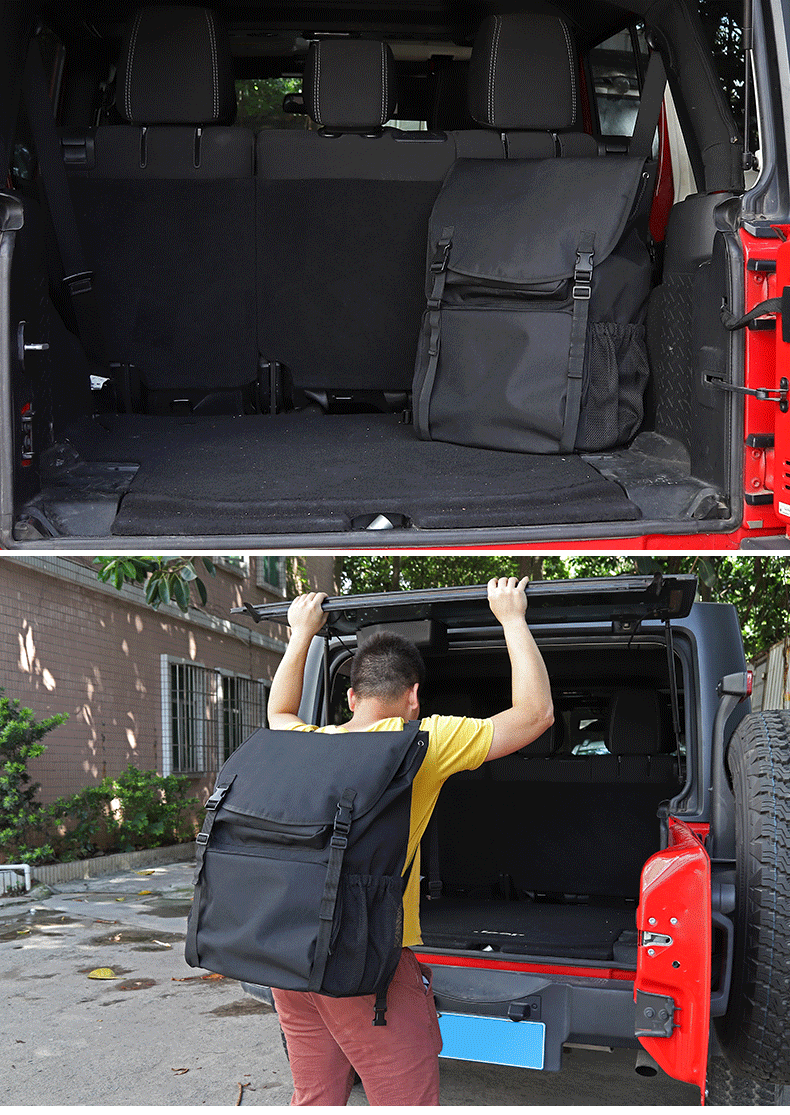 吉普jeep牧马人北京bj40lplus尾门后备箱工具置物架收纳改装专用 多