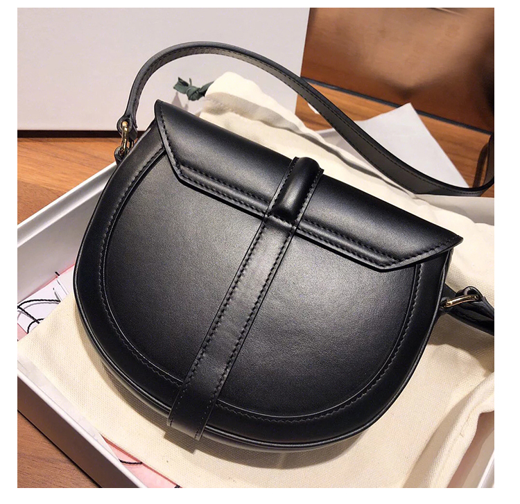 bulldrome品牌2022新款潮时尚k半圆马鞍包cecilia包真皮小包锁扣单肩