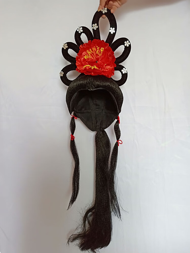 古装西游记七仙女头饰假发嫦娥小青假发戏剧头饰男生反串假发银色头饰