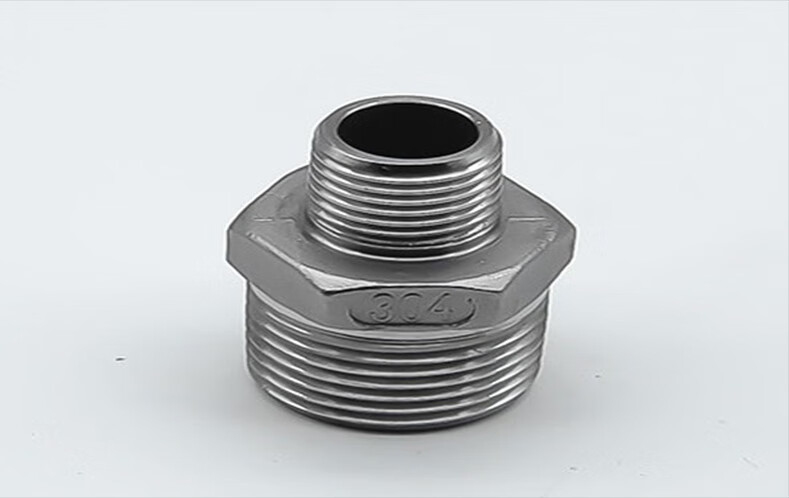 304不锈钢变径对丝铸造六角外丝接头外牙异径大小转接丝扣配件4分 304