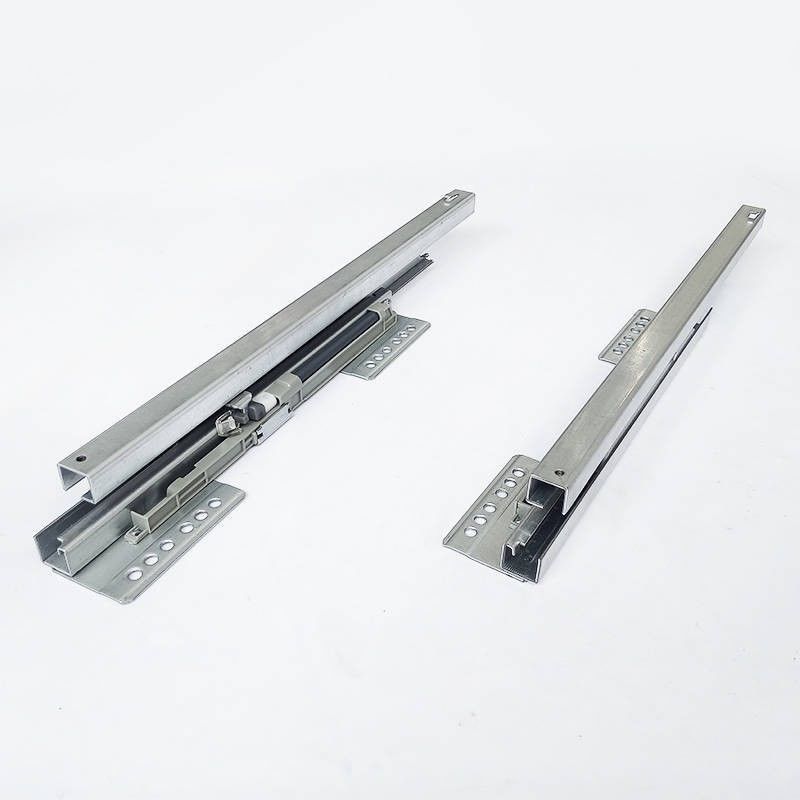 碗篮拉篮阻尼导轨轨道碗柜蓝滑轨抽屉厨房底部滑道侧装方管拉篮轨道