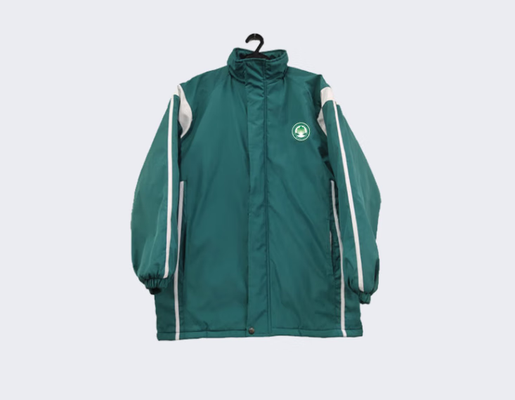 广州市番禺区高中校服番禺区高中部冬季校服大衣绿色 棉大衣_蓝色 150