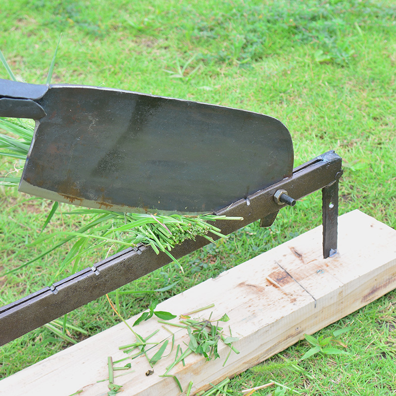 锻打老式手动铡刀家用材铡刀灵芝切药刀铡草刀铡刀切草大闸刀 锻打