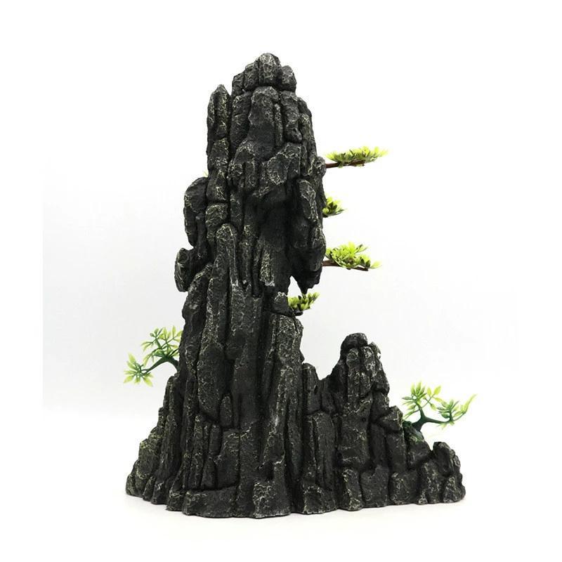 鱼缸假山树脂造景仿真石头养鱼用品龟鱼缸装饰水族箱虾躲避洞套餐