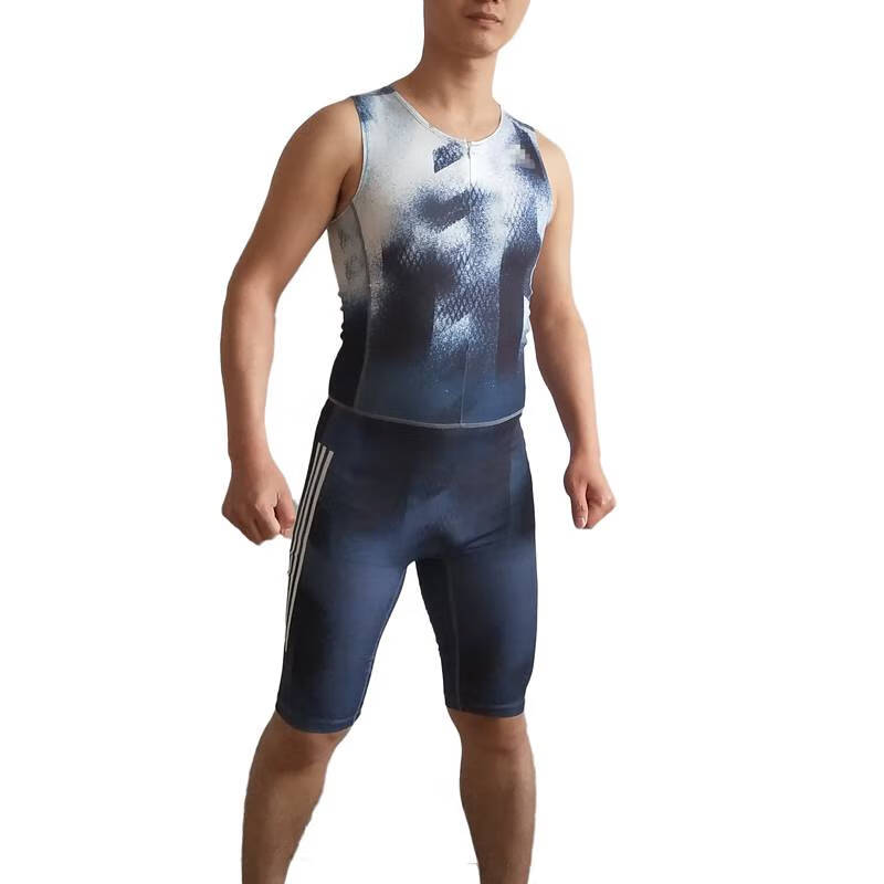 田径紧身连体衣 钻石联赛连体田径服 网纹连体紧身衣 灰色 29 xxxl