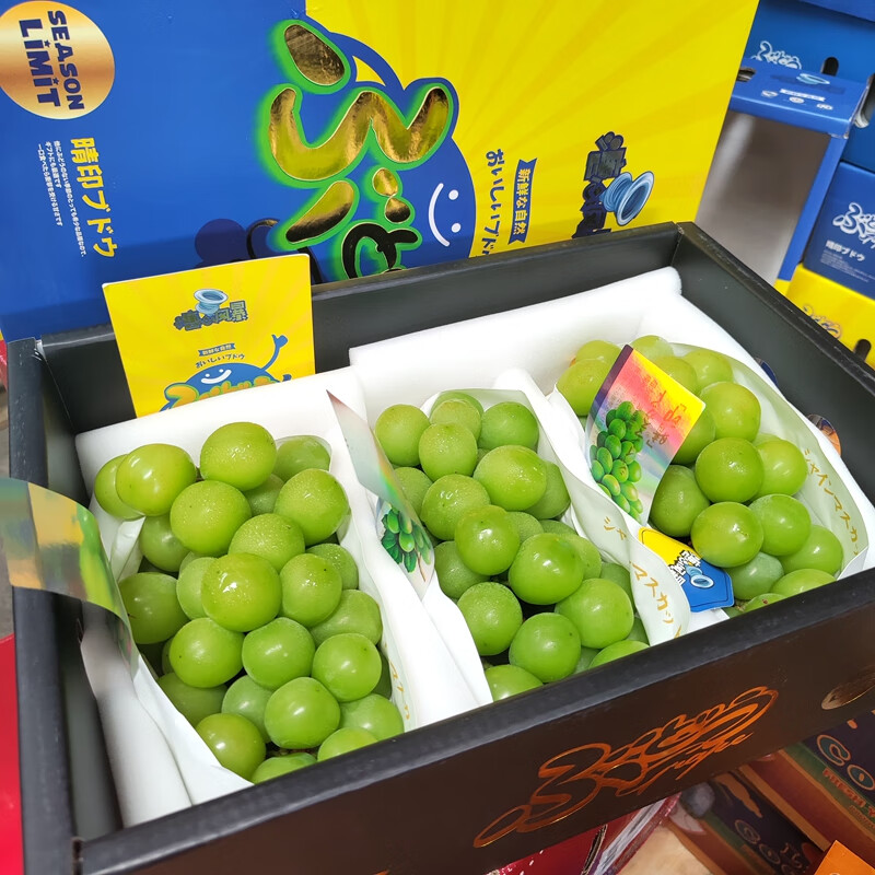 【jd顺丰速递】糖心风暴晴王精品特级香印青提阳光玫瑰云南无籽提子纯