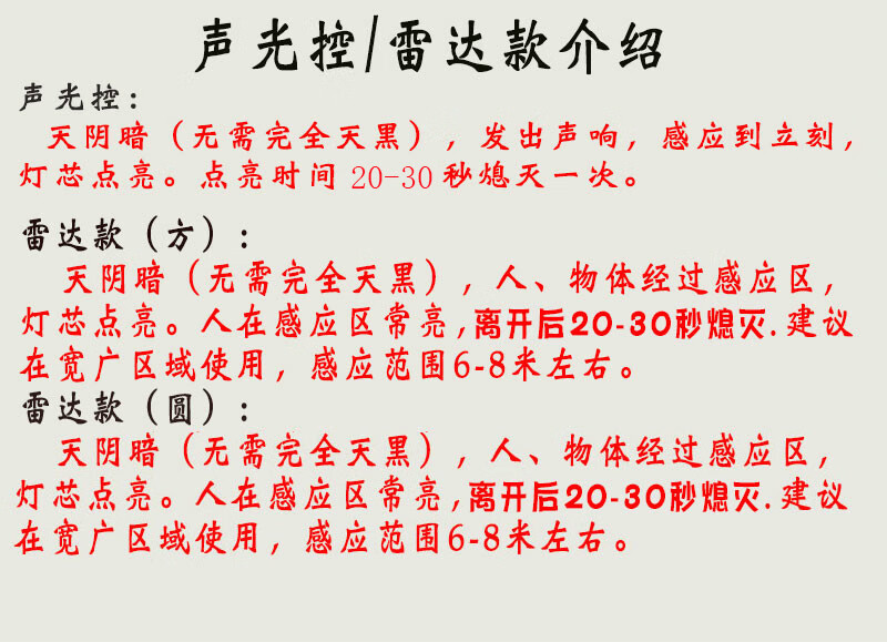 2，led聲光控雷達人躰感應燈物業樓道燈板模組燈磐燈泡光控感應燈芯 聲光控模組12W11CM 其它 x 白