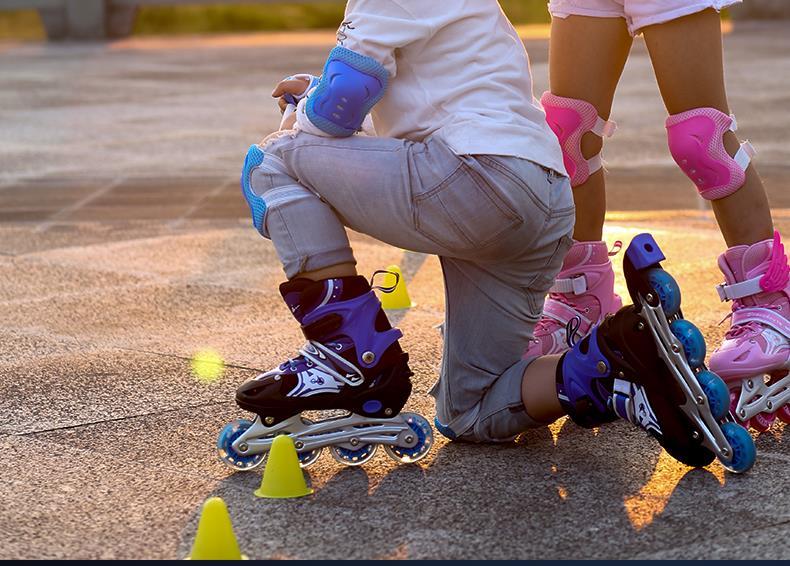 单排滑轮鞋 带轮子的鞋暴走鞋直排滑冰鞋四轮旱冰鞋初学者儿童男女