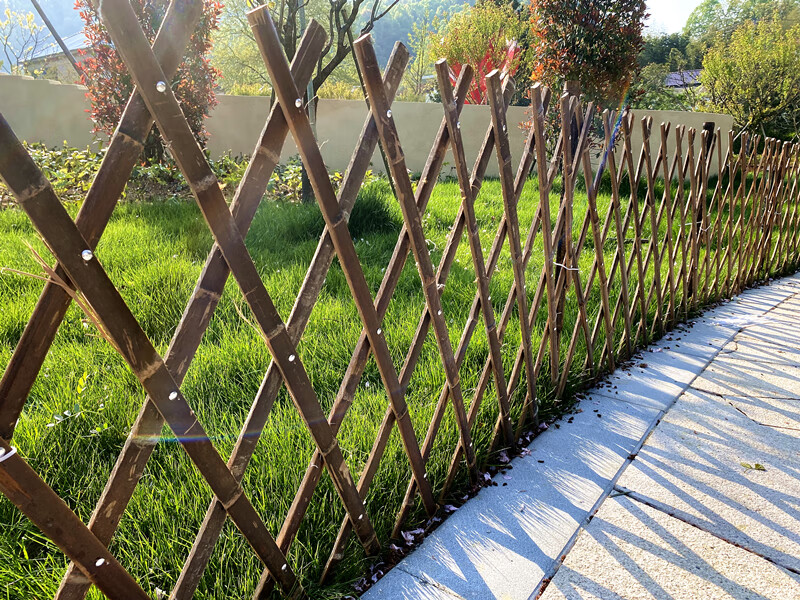 竹篱笆栅栏围栏围墙护栏杆花园菜园庭院草坪户外室外伸缩竹子拉网