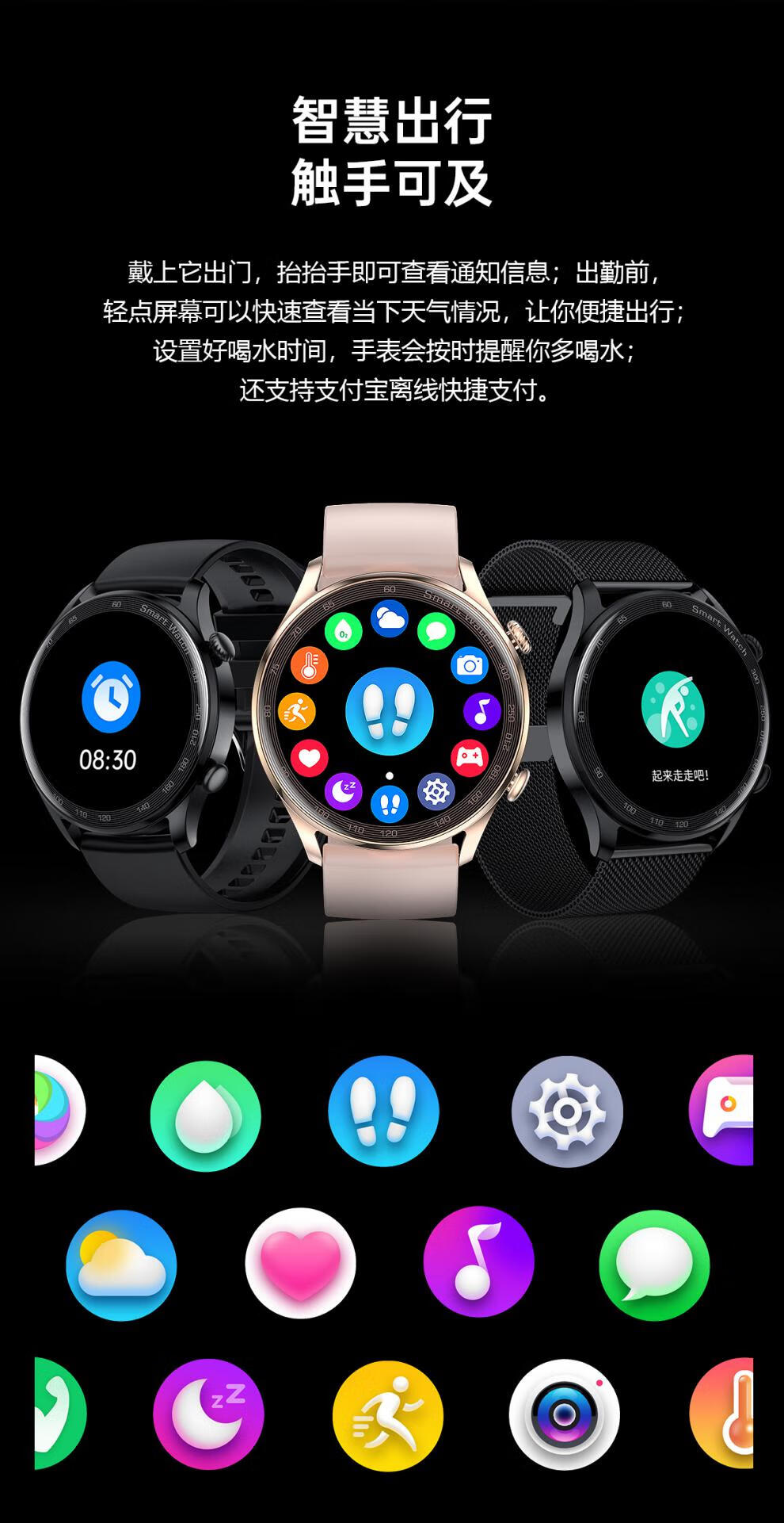 苹果apple通用iwatch智能运动手表支付通话男女多功能跑步微信蓝牙测
