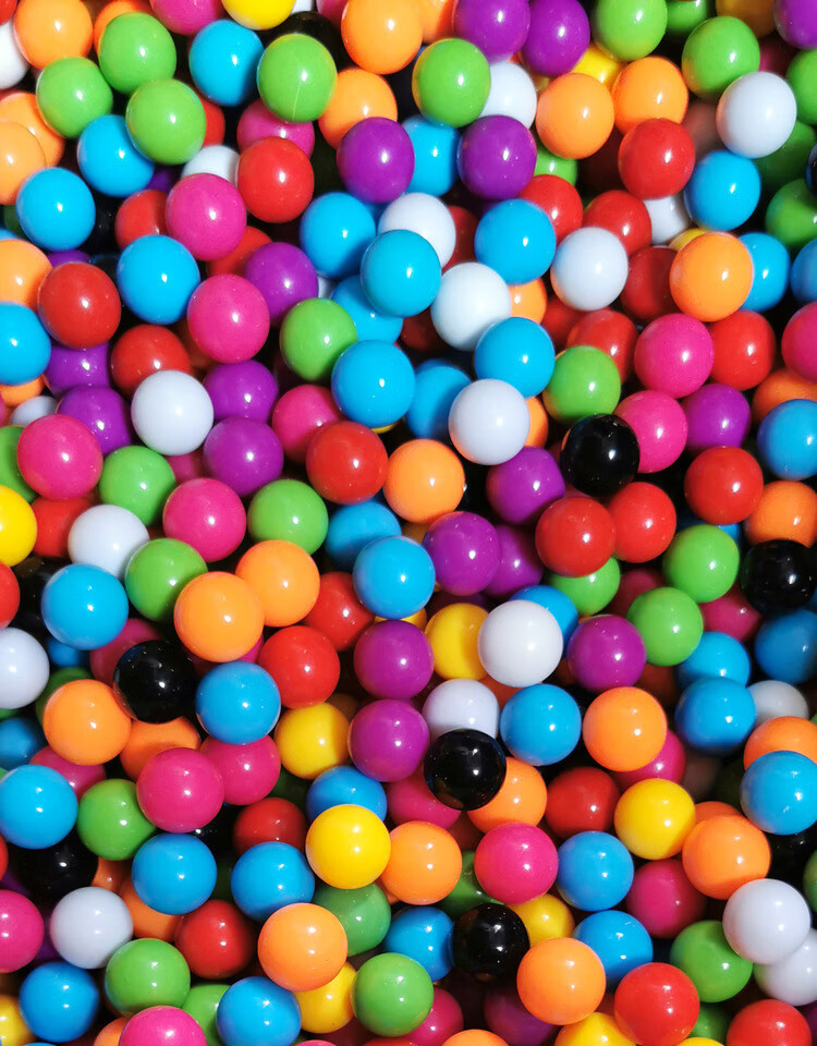 炮打僵尸黄球16mm弹珠机塑料珠子儿童游戏机射击飞机枪机射球彩色16mm