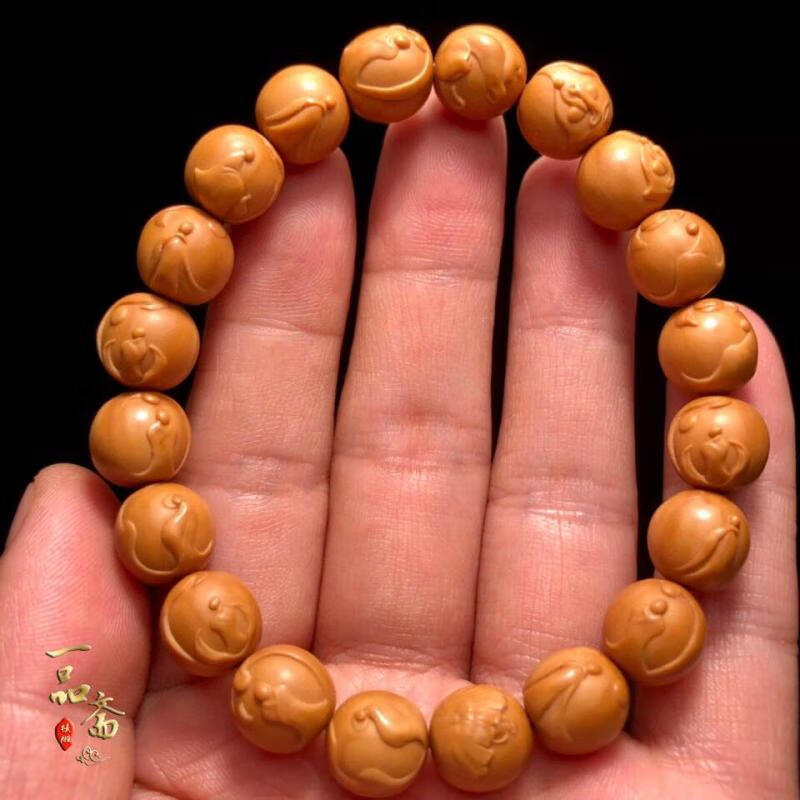 2022新款新型无相佛土豪猴头手串男盘玩核桃文玩雕刻刀痕无相小僧核雕