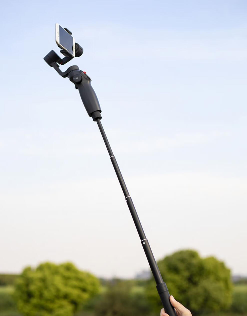 单反微单相机伸缩杆手机稳定器加长杆手持三角架落地可加高便携自拍杆