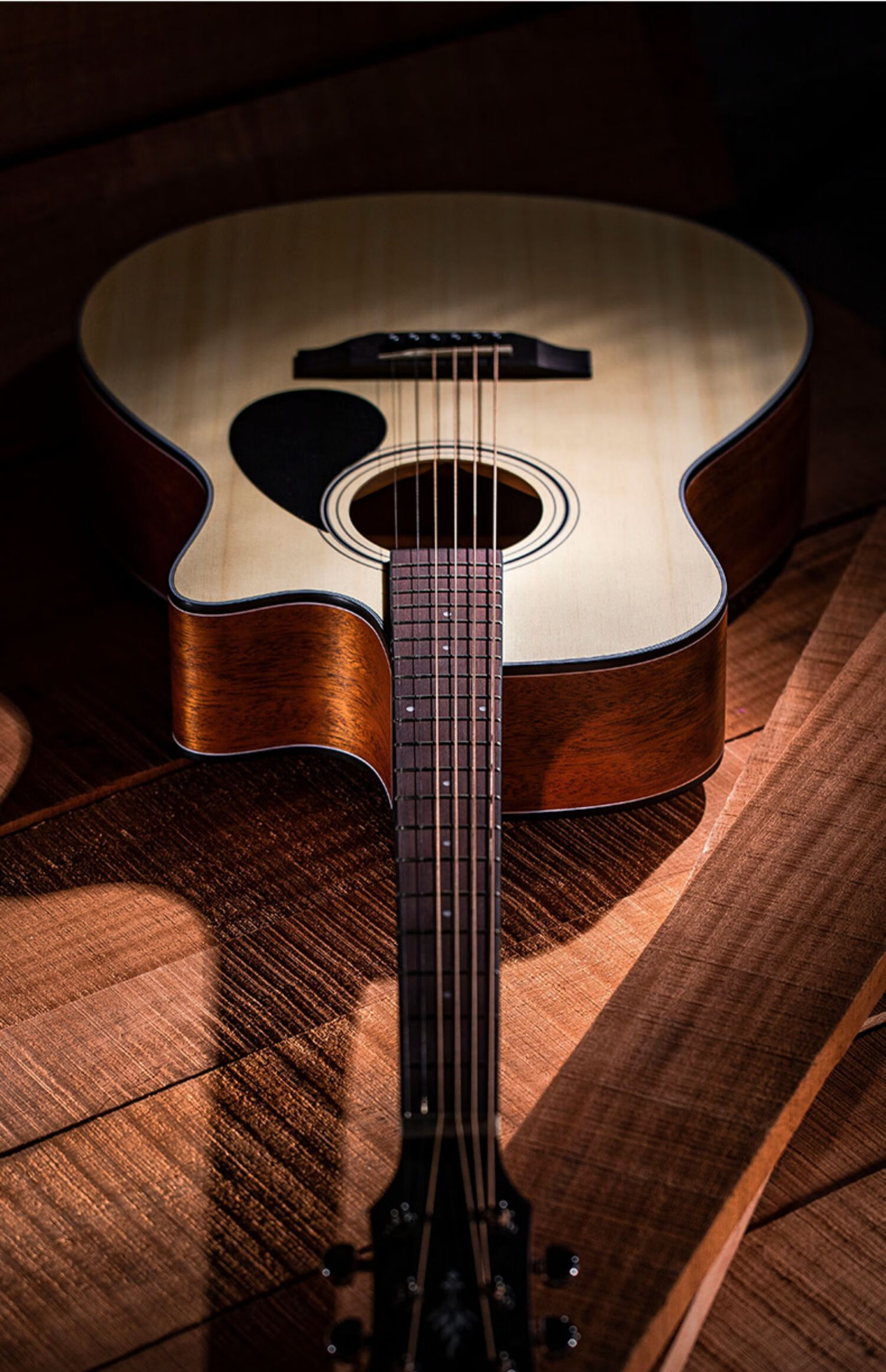 卡马吉他e/ec卡玛吉d1c民谣1c初学者女生男生专用 40忖 eac 日落哑光