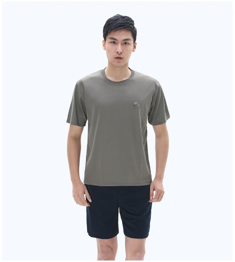 男夏季跑步作训体能服短袖短裤军t恤体能服女套装 灰色【单上衣】 160