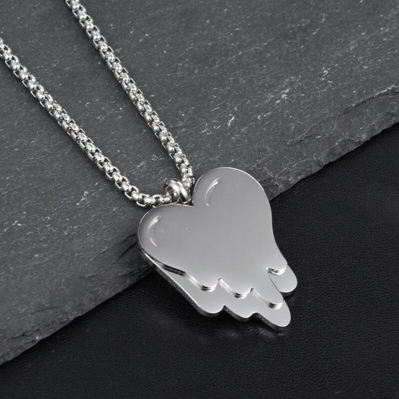 fazu法族clot陈冠希潮牌溶解爱心钛钢男女时尚项链潮人网红吊坠情侣