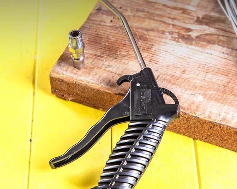 得力deli吹尘枪空压机除尘枪吹灰工具高压气吹尘抢管家用长嘴吹汽车