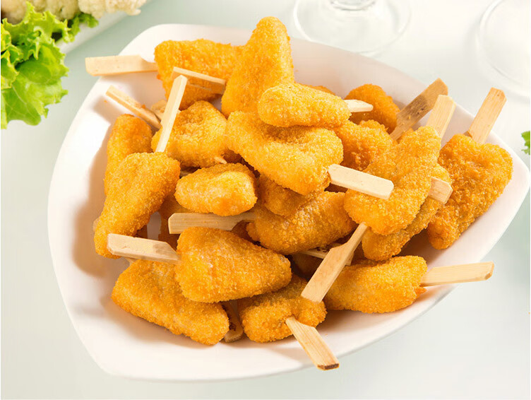 三角鸡柳黄金鸡柳竹签鸡肉油炸小吃1斤酥脆肥厚鲜美嫩香