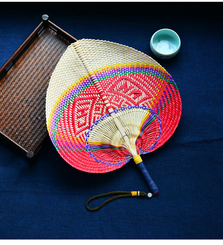 季芒(jimang)纯手工竹编大蒲扇编织扇子装饰宝宝扇风驱蚊复古怀旧随身