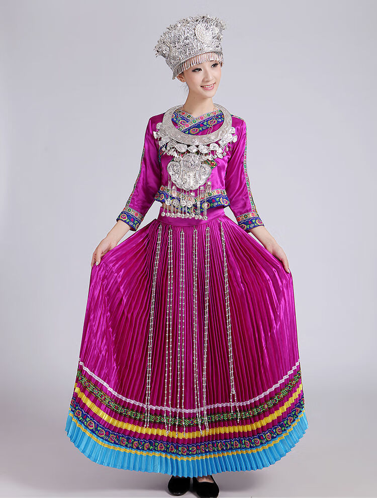 女少数民族服装女苗族演出服壮族瑶族贵州云南苗族衣服舞蹈表演服饰