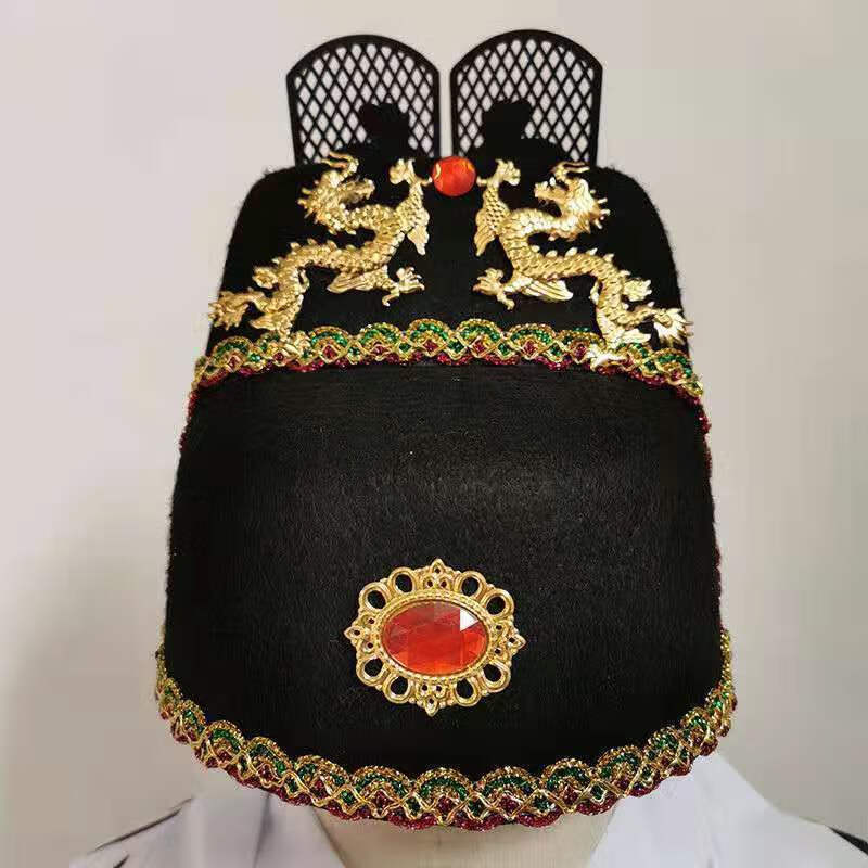 quguang 翼善冠官帽乌纱帽明朝飞鱼服男女汉服新郎帽子圆领袍配饰龙袍