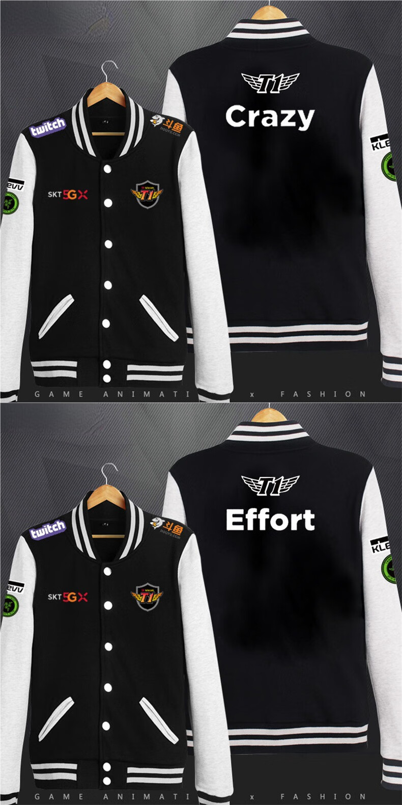 t1战队队服棒球服男女夹克外套faker衣服 黑4 s【图片 价格 品牌 报价
