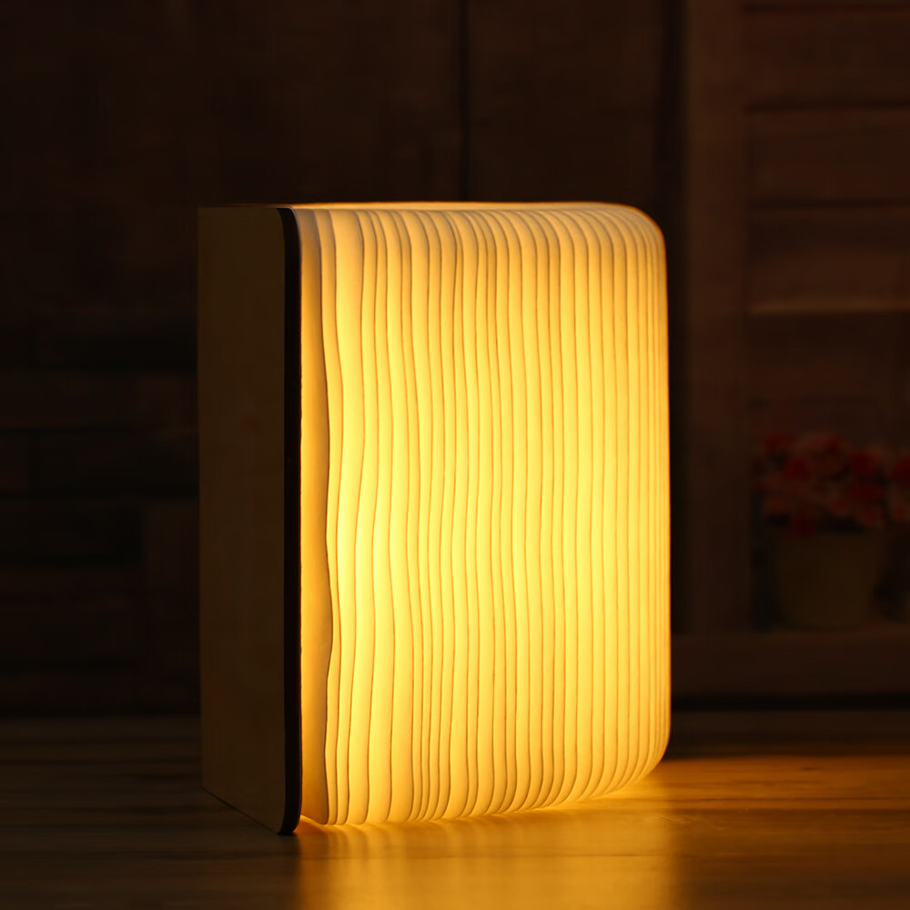 熠文七夕情人节创意书本灯翻页迷你书灯led折叠台灯浪漫充电小夜灯