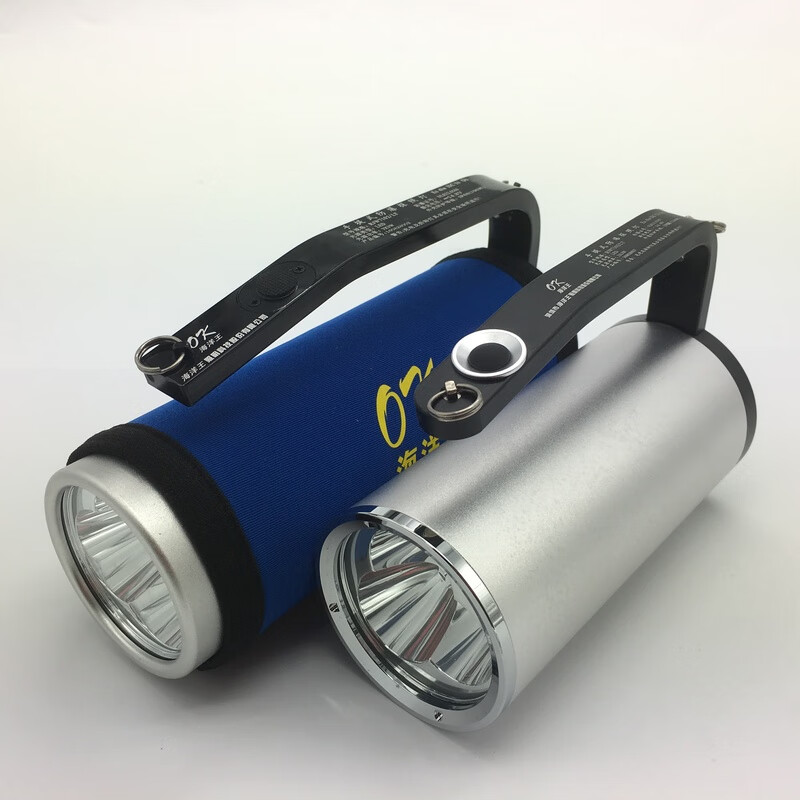 强光手电筒rjw7102al探照灯长款铝盒装