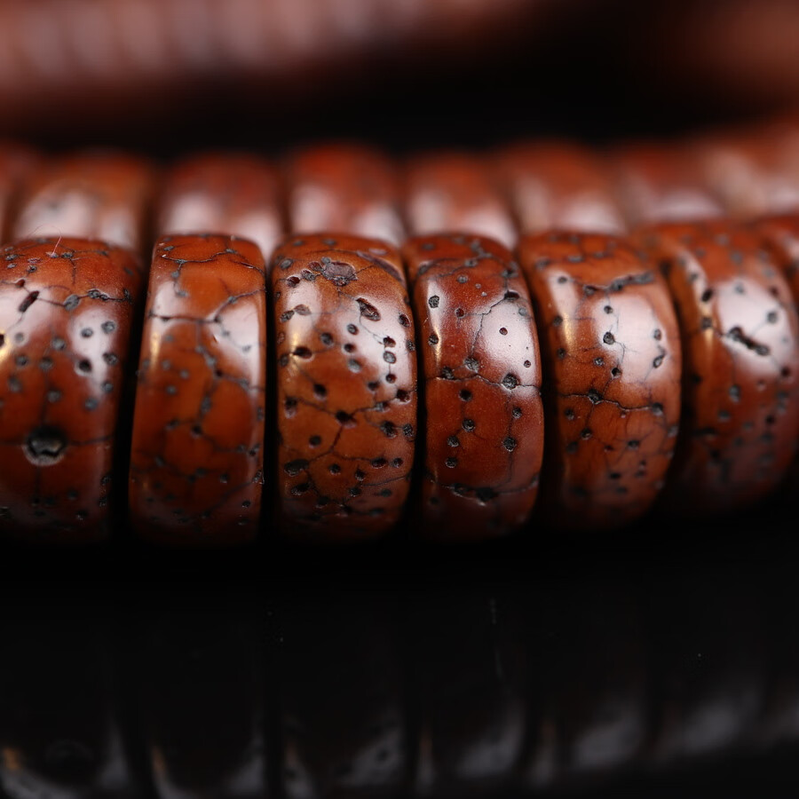 梵隅藏式老料星月菩提佛珠念珠手串手持108颗包浆开片星月