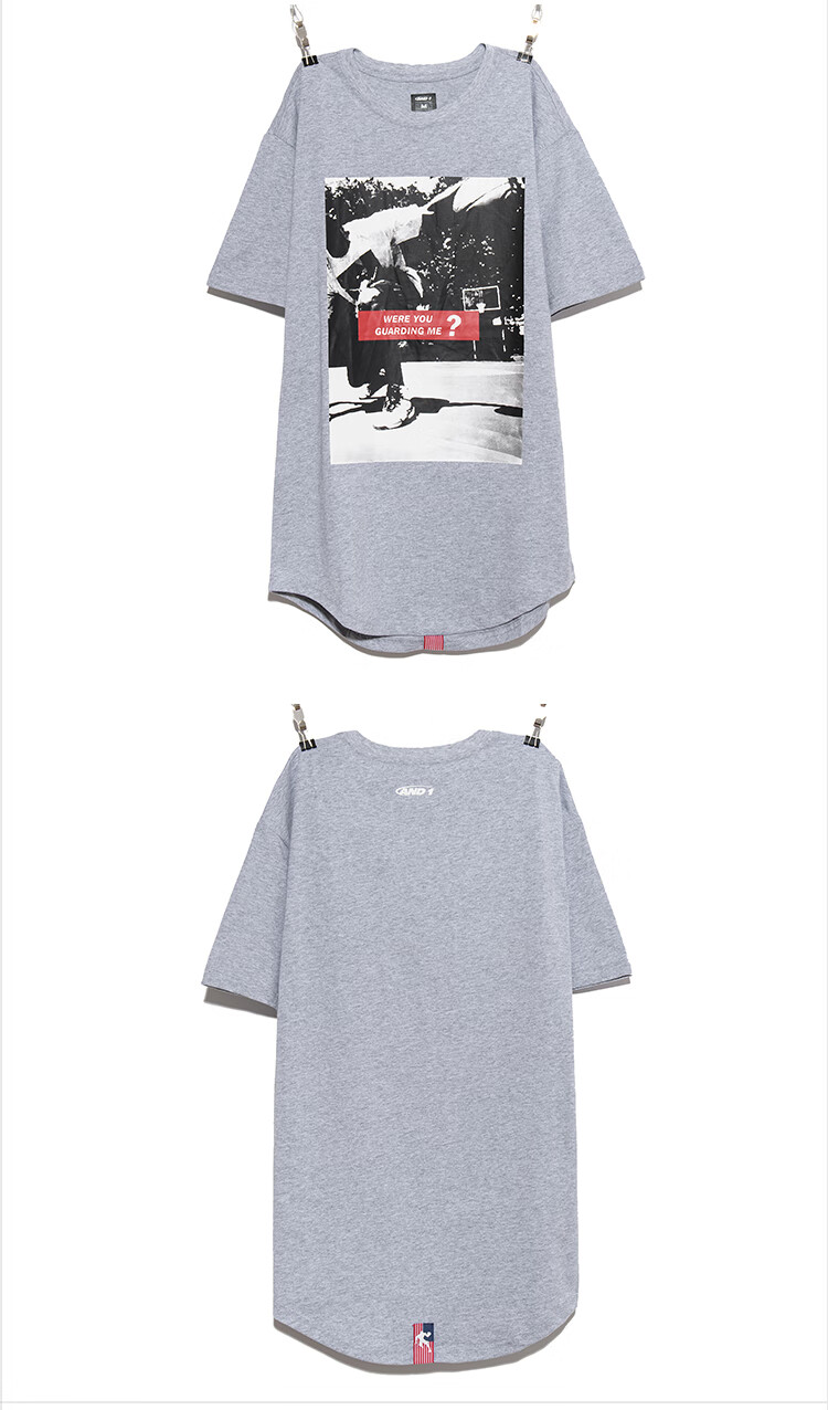 and1 男短t 垃圾话系列街头篮球运动短袖t恤运动休闲棉常规短袖 基础