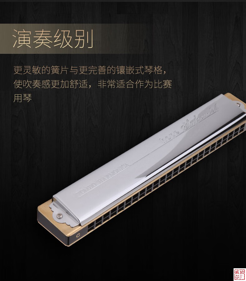 京选好物日本通宝tombo6624s复音口琴演奏c调学生c初学