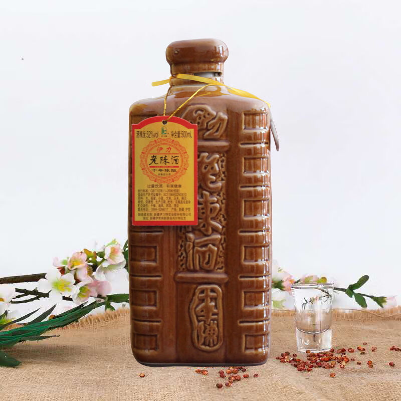 伊力老陈酒新疆特产名酒十年陈酿52度单瓶500ml浓香型国产白酒500ml1