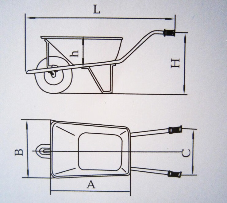 独轮车农用工地用手推车推沙推泥土单轮带斗车建筑垃圾搬运车家用
