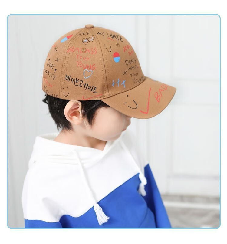 栀束新品鸭嘴帽儿童春秋季棒球帽2022新款中大童鸭舌帽男童可爱310岁