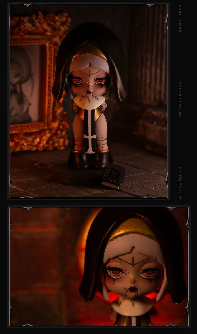 万代锦鲤凯拉十世疯人院系列盲盒潮玩恐怖黑暗风摆件公仔礼物 三个