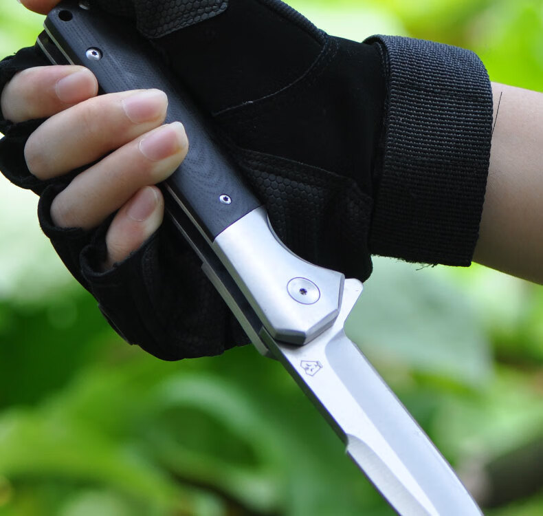 户外装备 户外工具 喜盾(xidun) 单手快开弹簧钢刀锋利防身小刀8cr